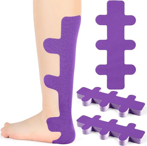 30 Pcs Achilles Tendonitis Kinesiology Tape Precut Achilles Tendon Ankle Tape Latex Free for Sprained Ankle Relief Muscle Support Foot Pain Athletic Sport(Nude) in Kuwait
