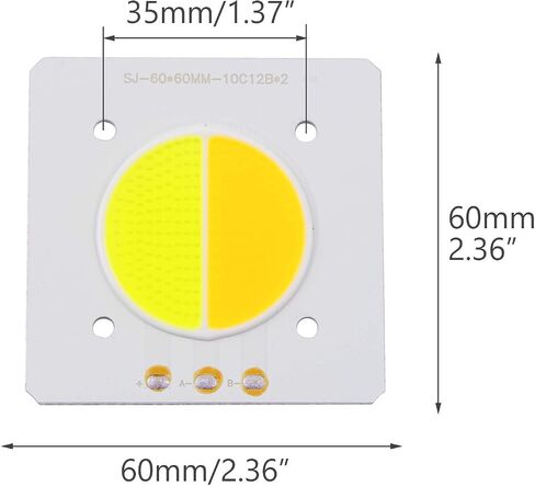100W (Warm White 3200K+Cold White 6500K) Double Color Led SMD COB Integrated Light Source, Led Beads, Led Chip, Led Lamp Bulb for LED Stage Lights in Kuwait