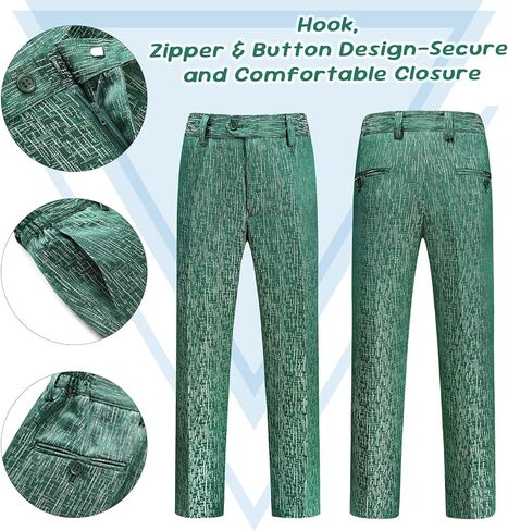 طقم بدلة سهرة للأولاد شال مخملي مخطط للأطفال 3 قطع بدلة رسمية بقصة ضيقة مع سترة وسترة وسروال in Kuwait