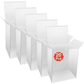 20Pcs Protectors Case Compatible with Funko 6" Inch Pop Vinyl Figures,Clear Plastic Protector Heavy Duty Display Box,Anti Dust,Scracth Free,Clear Cases