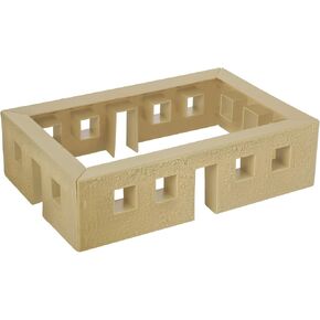 BMC WW2 Bunker Walls - Tan Plastic Army Men Playset Accessory Building