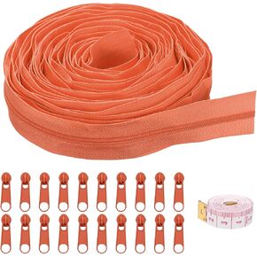 uxcell #3 10 Yards Nylon Coil Zippers, Bulk Coil Zipper by The Yards with 20 Pcs Zippers Sliders and Ruler for DIY Tailor Sewing Craft Bag Clothes, Navy Blue