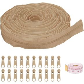 uxcell #3 10 Yards Nylon Coil Zippers, Bulk Coil Zipper by The Yards with 20 Pcs Zippers Sliders and Ruler for DIY Tailor Sewing Craft Bag Clothes, Navy Blue in Kuwait