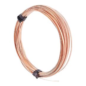 UniCraftale 9.8 قدم عرض 1 ملم 30 Gauge مجوهرات النحاس سلك مسطح الأسلاك السلك للأحواض