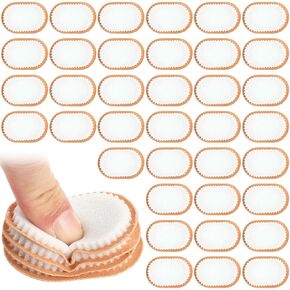 60 Pieces Bunion Cushions Self-Adhesive Bunion Pads Skin Color Foot Callus Patches Foot Blister Pads Shoe Accessories Women Men Feet Heel Protector Pads for Bunionette Pain Relief