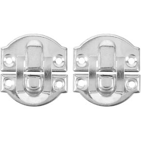 uxcell 2Set Retro Toggle Hasp Latch, Vintage Duckbilled Iron Latch Decorative Hasp Latch Hardware for Wooden Box Jewelry Box Cabinet Suitcase (20x20mm, Gold)
