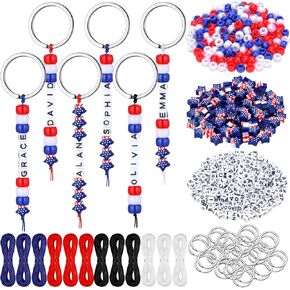565 PCS Fruit DIY Bead Bead Keychain Kit Key Summer Making Craft Alphabet Letter Beads Strings المجوهر