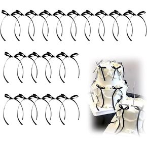20 pcs cupcake topcake toppers bowknot أقواس سوداء لأقواس الكيك للكعكة السوداء القوس لأقواس الحفلات لزخارف كعكة تزيين الكعكة مناسبة لحفلات الزفاف والرقصات