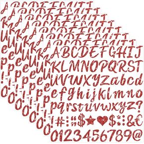 Letter Stickers, 664 Pcs Gold Sticker Letters for Graduation Cap Decoration, Glitter Self-Adhesive Alphabet Number Stickers for Scrapbook Water Bottles Cup DIY Crafts Posters Bulletin Boards(8, Gold) in Kuwait