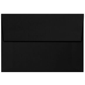 Luxpaper 4BAR A1 دعوة الأظرف | قشر & الصحافة | 3 5/8 "× 5 1/8" | الكتان الأسود | 80 رطل. نص | 50 كتي