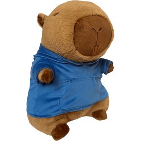 Odjo & Co Cute Capybara Plush (15 ") - لعبة كابيبارا ذات الحشو المحشوة الرائع في هوديي أزرق المحيط - جودة متميزة ، وسادة حيوانية ناعمة وأنيقة - هدية وممتعة للأطفال والمراهقين