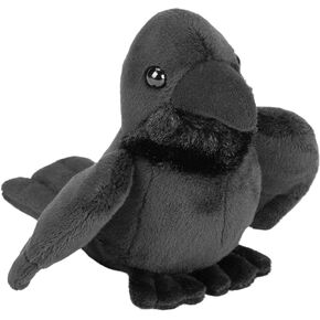 Wild Republic Pocketkins-Eco Raven ، حيوان محشو ، 5 بوصات ، لعبة أفخم ، صديقة للبيئة