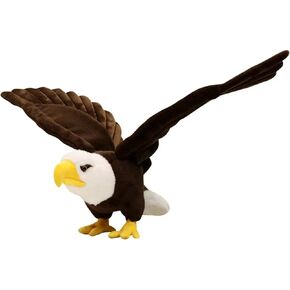 Adorable Bald Eagle Plush Toy - Stuffed Animal with Bendable and Stretchable Wings, Ideal for Gifts or Home Decor（23.6 in）