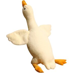 Goose Plush Toy Pillow, Soft and Fluffy swan Stuffed Animal Pillow, Gift for Kids and Friends. 1piece (Brown 19.8 inches)