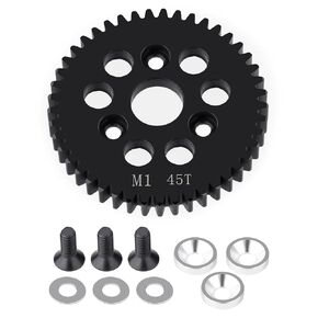 M1 Spur Gear Steel Upgrades Main Gear 43T 44T 45T 46T 49T Spur Gear Mod 1 for 1/8 1/10 TRA-XXAS Slayer Pro 4X4 Revo 3.3 ARRMA HPI HOBAO LOSI (46T)