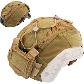 FMA Multifunctional Tactical Helmet Cover for Maritime Helmet Paintball Hunting Shooting Gear (TAN with Pocket)