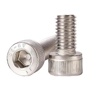 M10x1.5 Bolt, M10x 40mm Socket Head Cap Screws Metric, Allen Socket Drive, 304 Stainless Steel (A2-70), Full Thread, Bright Finish, Machine Thread, Quantity 10