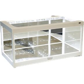 White Collectible Display Show Case Illumicase+ with LED Lights and Mirror Base and Back for 1/64 1/43 1/32 1/24 1/18 Scale Models by Illumibox