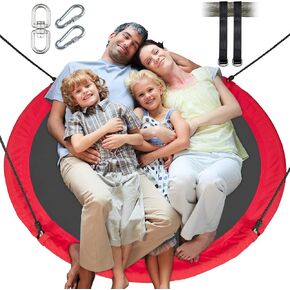 أرجوحة شجرة الصحن للبالغين والأطفال ، تقلبات مستديرة كبيرة بحجم 60 بوصة لأرجواني في الهواء الطلق والداخلية ، ودائرة الأرجوحة الثقيلة مع 700 رطل ، وتناوب 360 درجة ، و 900 د أوكسفورد ، 2 مساءً أشرطة معلقة-صفراء in Kuwait