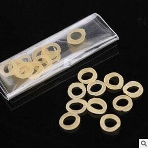 SUMAG 50pcs Rubber Bands for Cookies Folding Coins Key, Bite Coin, Magic Tricks