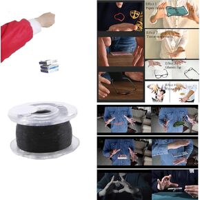 Sumrica Magic 6 Pitch Magician's Invisible Scroll Type Skold of Invisible Thread Magic Tricks Invisible String Magic Thread Thread Magics Magic Reel Props Magician Assories (2cm x 2cm x 1.1cm)