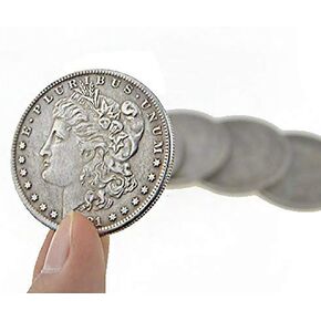 Enjoyer Steel Morgan Dollar (3.8cm Dia) Coin Magic Tricks Coins Gimmicks Appearing Disappearing Coins Magic Props Magicians Accessories,10 Pcs/Lot