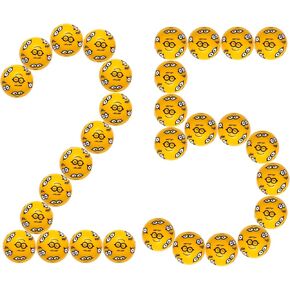 Bouncy Ball Kids Party Favors, Colorful Round Rubber High Bouncing Birthday Loot Bag Filler Game Classroom Prize Gift for Theme Celebrations Small (Yellow Faces)