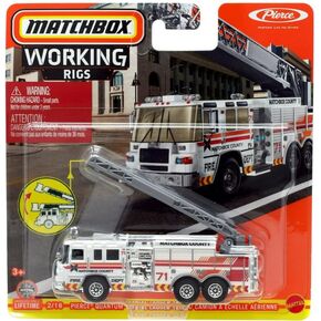 Matchbox Working Rigs Pierce Quantum Aerial Ladder Truck, 2/16
