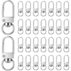 30 PCS Silver Debivel Snap Hooks Metal Lobster Claw Clasp Claass Small Keysps Clasps DIY مفتاح سلسلة الخطافات شحول الخطاف المذهل لصنع المجوهر