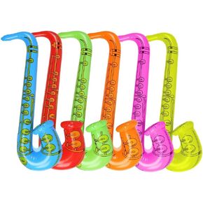 Decora 27.5 "Saxophones قابلة للنفخ ألوان 6 مساءً