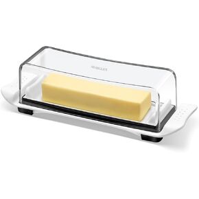 MORGLES Airtight Butter Dish with Lid, Butter Keeper for Countertop And Refrigerator, Dishwasher Safe