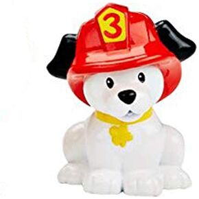 أجزاء بديلة للصغار الذين يتم إطفاء الأشخاص - Fisher -Price Little People يرفعون في إطفاء الإطفاء السفلي DNF85 ~ يشمل 1 شخص بديل Dalmation Fire Dog