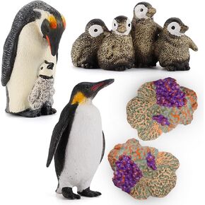 Mini Arctic Animal Toys Litge 15pcs التماثيل القطبية للحيوانات الشتوية دب البطريق Toppers Toppers Toppers Toy Toy Gifts for Boys and Girls