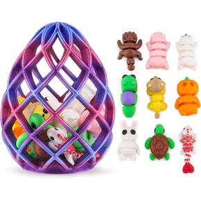 9 PCS Mini Dragon Eggs مع تماثيل حيوانية صغيرة - محشورات سلة عيد الفصح ثلاثية الأبعاد ، بيض مفاجأة مملوءة مسبقًا ، ألعاب حيوانية صغيرة لطيفة للصغار ، أساسيات سلة عيد الفصح ، مجموعة الحفلات