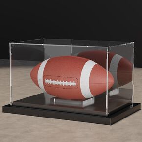 Acrylic Display Case for Collectibles Clear Display Box with Mirror Back and Black Metal Grooved Base for Display Action Models Doll Toys