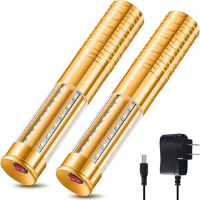 Civaner 2 Pcs LED Bottle Service Lights Strobe Baton Bottle Girl Lights Reusable Rechargeable Service LED Light Champagne for Bar Club Birthday Weddings Parties(Rose Gold)