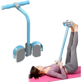 Abdominal Trainer, Sit-Up Training Equipment, 6 Tubes Fitness Elastic Pull Rope, Tension Rope Pull Up Pilate Foot Pedal Resistance Band Workout Tool Ab Shaper