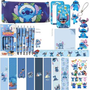 ANIME GIFT SET-1 Pencil Case ، 5 Button Dins ، 6pens ، 2 books stick ، ​​1 pack of stickers ، 1 ruler ، 8 starks