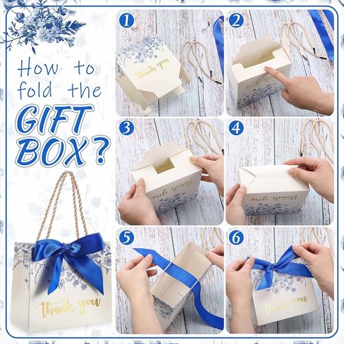 Moinchore 40 Pack Thank You Gift Bags with Handles Small Treat Boxes Thank You Party Favor Bags Mini Floral Gift Bags Bulk for Easter Wedding Birthday Party Supplies(Vintage Wild Floral) in Saudi Arabia