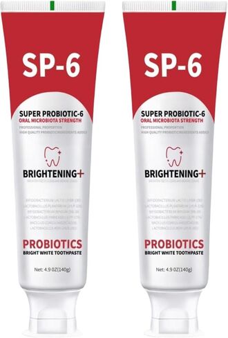 SP-6 Probiotic Whitening Toothpaste, for Teeth Whitening and Gum Health, Enhanced Formula with 6 Probiotics, Fluoride-Free, Minty Fresh Flavor, 4.9 oz (1) in Saudi Arabia