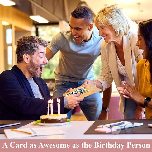 Unique Retro 50th Birthday Card for Men and Women, Aesthetic 50th Birthday Gifts for Him and Her, Cassette Tape Card for Bday Decoration, Best Vintage Gift Ideas for Mom, Dad, Friends, Colleagues in Kuwait