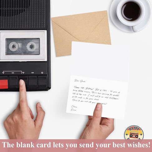 Unique Retro 50th Birthday Card for Men and Women, Aesthetic 50th Birthday Gifts for Him and Her, Cassette Tape Card for Bday Decoration, Best Vintage Gift Ideas for Mom, Dad, Friends, Colleagues in Kuwait