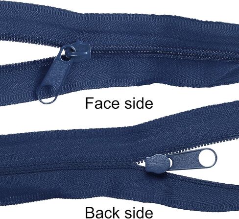 uxcell #3 10 Yards Nylon Coil Zippers, Bulk Coil Zipper by The Yards with 20 Pcs Zippers Sliders and Ruler for DIY Tailor Sewing Craft Bag Clothes, Navy Blue in Saudi Arabia