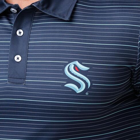 FOCO Men's NHL Team Logo Polo Short Sleeve Polyester Shirt in Saudi Arabia