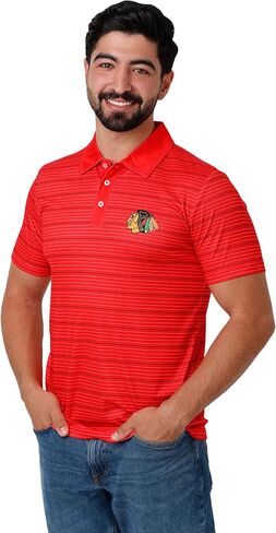 FOCO Men's NHL Team Logo Polo Short Sleeve Polyester Shirt in Saudi Arabia