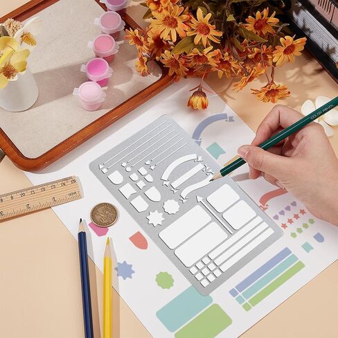 UniCraftale Journal Metalic Stencils Wood Burning Week Stencils Stails Stainsal Veter in Kuwait