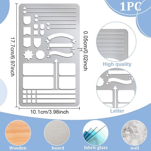UniCraftale Journal Metalic Stencils Wood Burning Week Stencils Stails Stainsal Veter in Kuwait