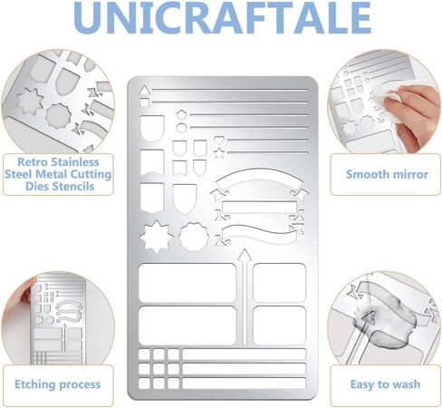 UniCraftale Journal Metalic Stencils Wood Burning Week Stencils Stails Stainsal Veter in Kuwait