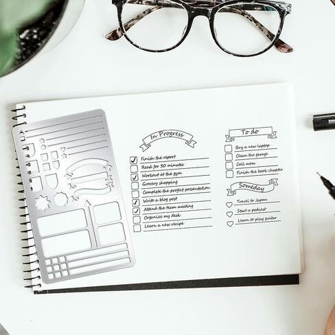 UniCraftale Journal Metalic Stencils Wood Burning Week Stencils Stails Stainsal Veter in Kuwait