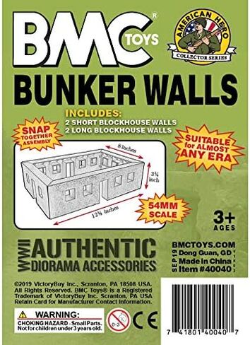 BMC WW2 Bunker Walls - Tan Plastic Army Men Playset Accessory Building in Saudi Arabia